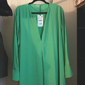 Green Zara dress